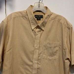 Eddie Bauer Checkered Button Up Shirt, Size L